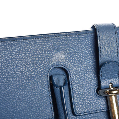 Balenciaga Grained Calfskin L Tube Round Tote Blue 11 of 14