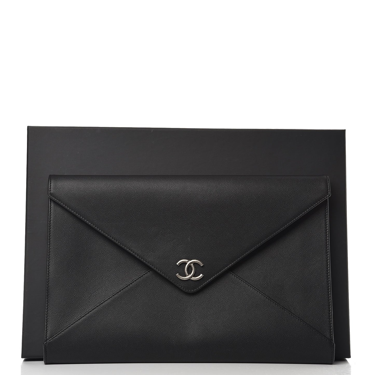 Caviar Envelope Clutch Black