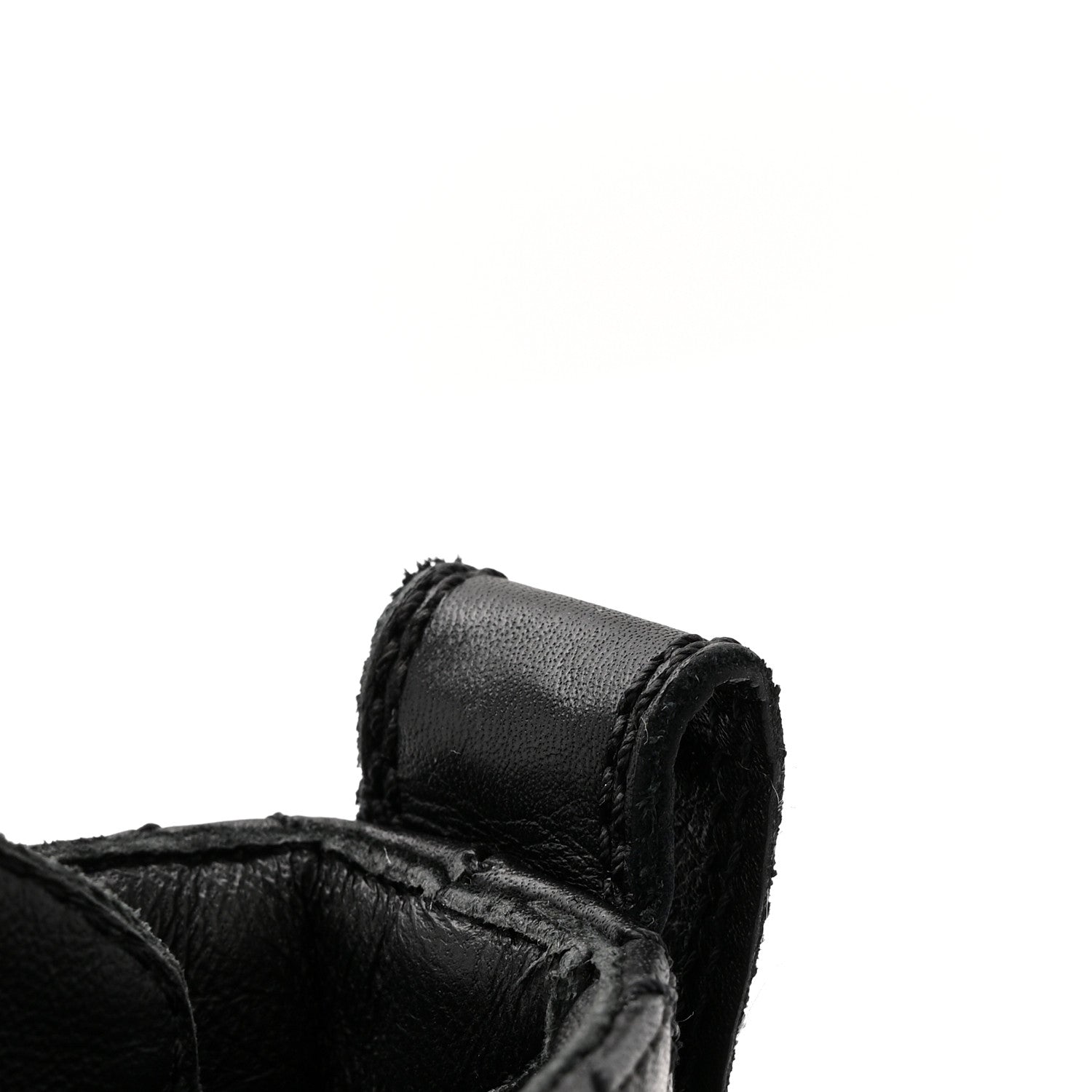Chanel Calfskin Quilted Lace Up Combat Boots 36.5 Black 13 of 13