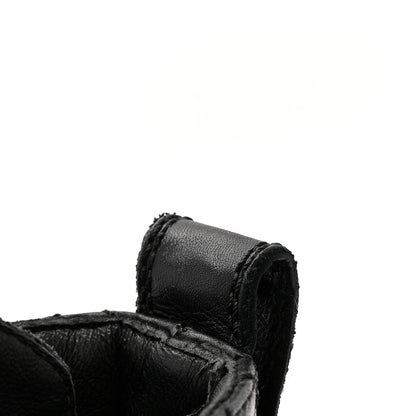 Chanel Calfskin Quilted Lace Up Combat Boots 36.5 Black 13 of 13