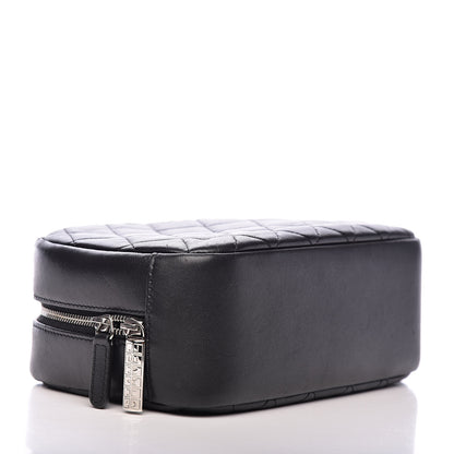 Chanel Lambskin Quilted Medium Curvy Pouch Cosmetic Case Black 4 of 9