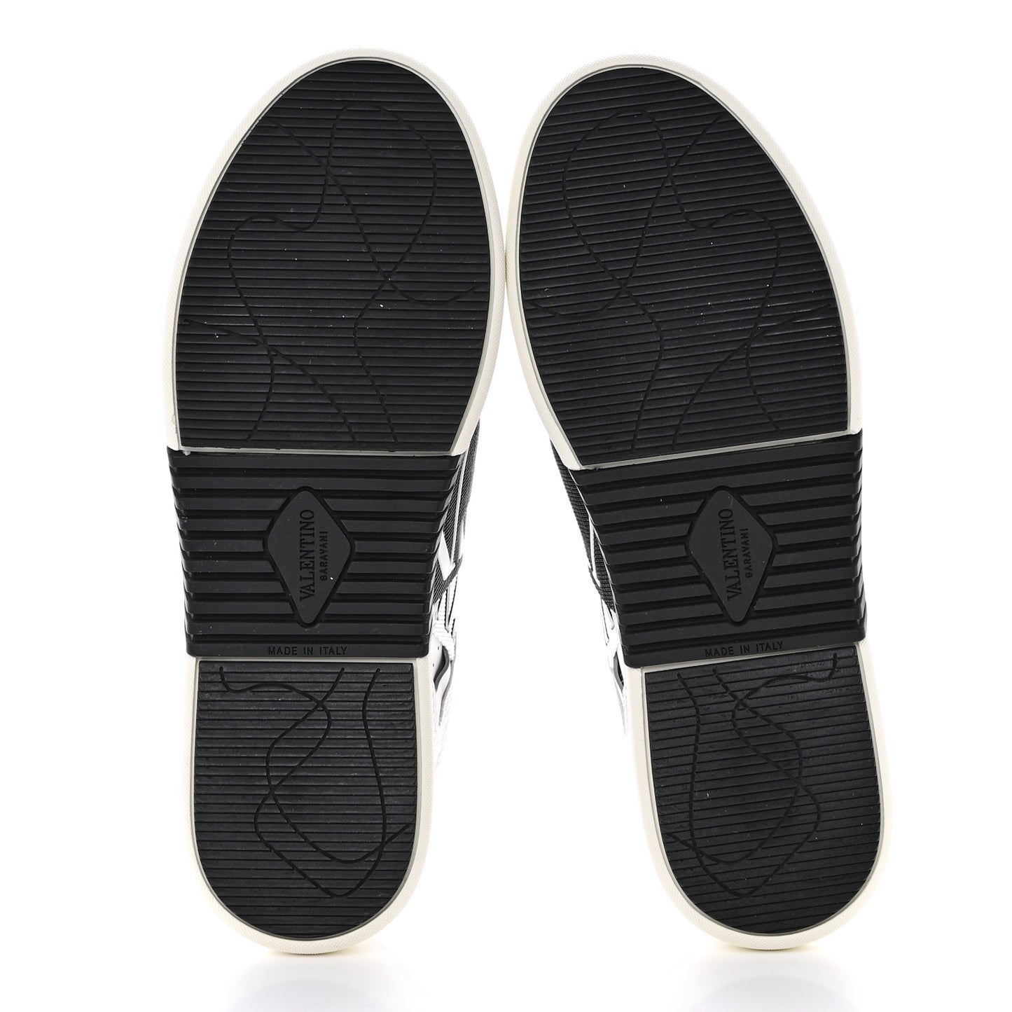 Calfskin Womens VL7N Sneakers 39.5 Black White