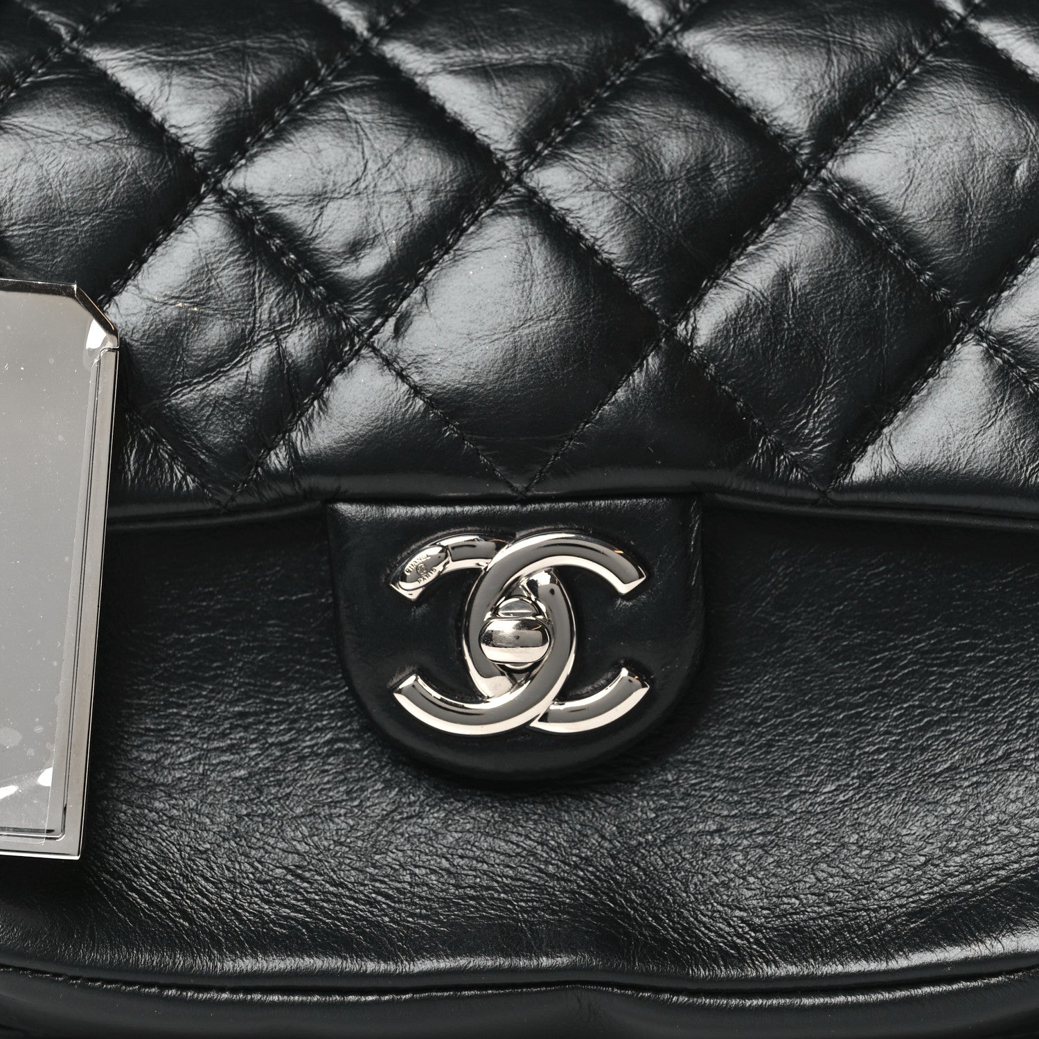 Chanel Aged Calfskin Quilted Express Zip Around Flap Black 9 of 13