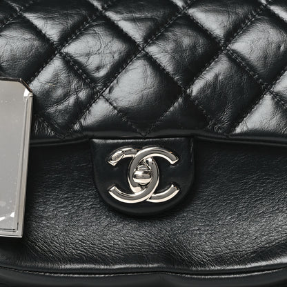 Chanel Aged Calfskin Quilted Express Zip Around Flap Black 9 of 13