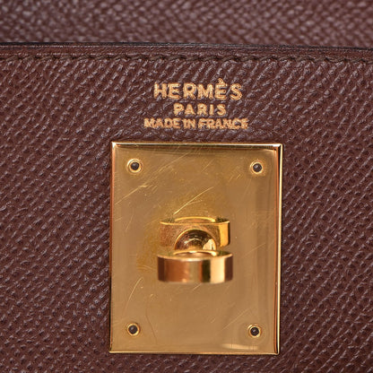 Hermes Courchevel Retourne Kelly 32 Chocolate 15 of 37