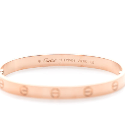 Cartier 18K Pink Gold LOVE Bracelet 17 5 of 7