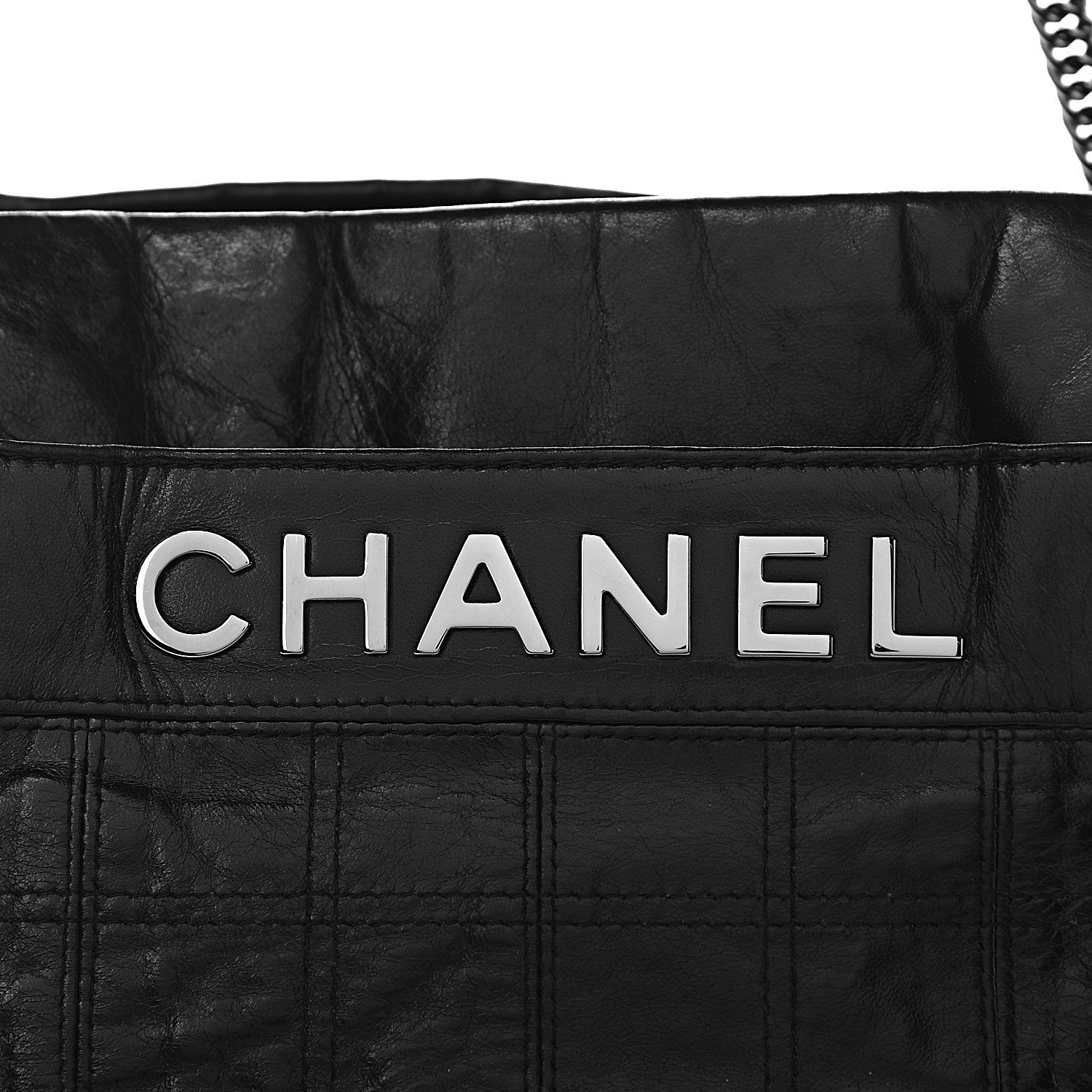 Chanel Lambskin Square Stitched Lax Accordion Shoulder Bag Black 10 of 10