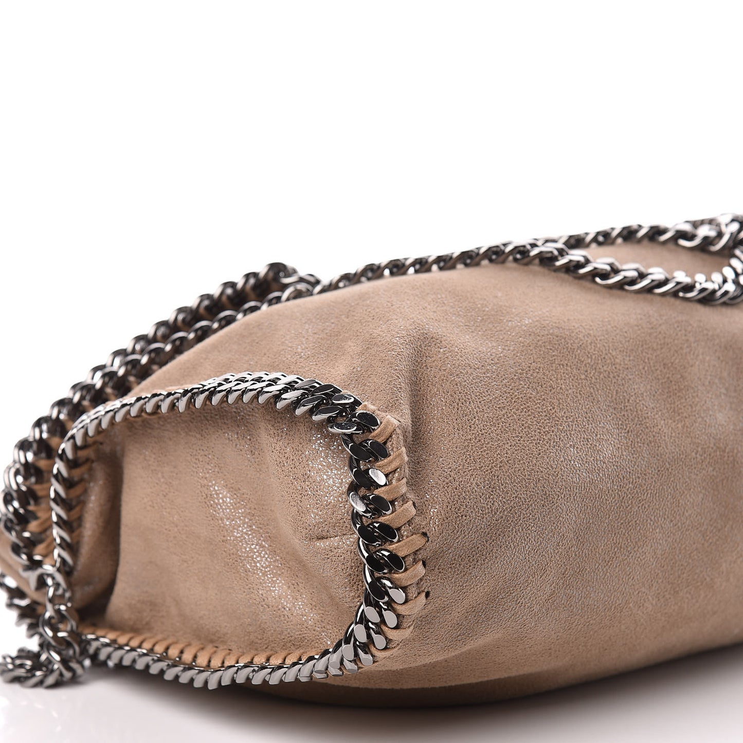 Shaggy Deer Falabella Fold Over Tote Taupe