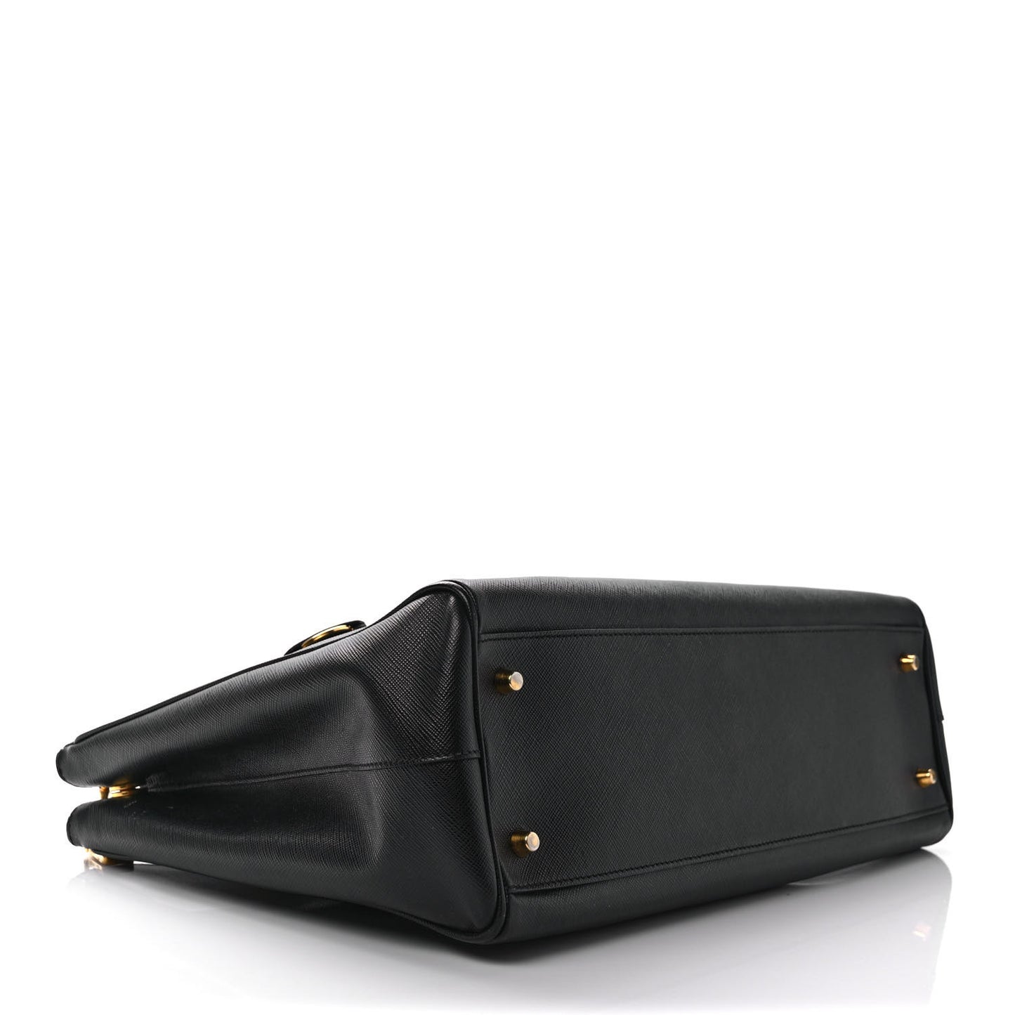 Saffiano Large Galleria Double Zip Tote Black