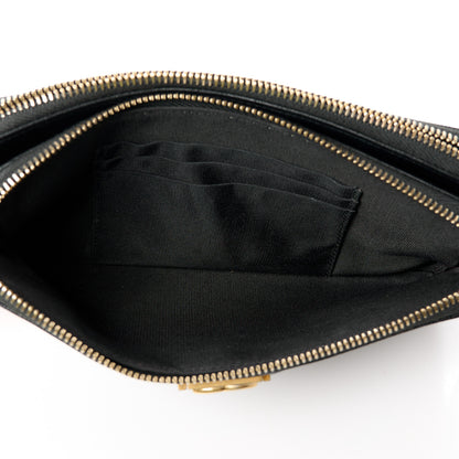 Chanel Caviar Chevron Small Boy Clutch With Chain Black 7 of 14