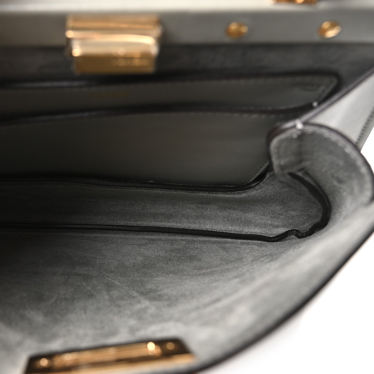Fendi Vitello Small Soft Peekaboo Satchel Matcha Latte 5 of 10