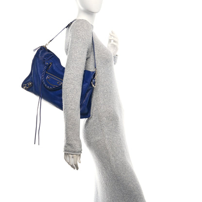 Balenciaga Chevre Gold Metallic Edge Hardware City Bleu Roi 2 of 11