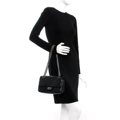 Chanel Aged Calfskin Quilted 2.55 Reissue 225 Flap Black 3 of 13