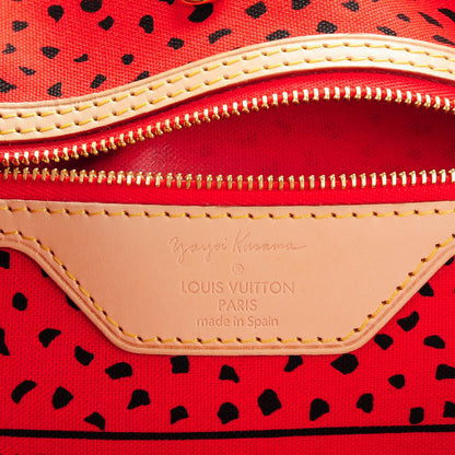 Louis Vuitton Monogram Kusama Waves Neverfull MM Red 6 of 7