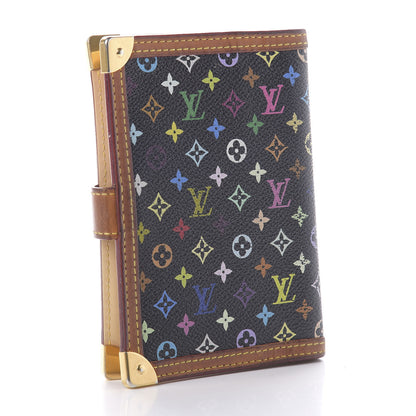 Louis Vuitton Monogram Multicolor Small Ring Agenda Cover Black 3 of 7