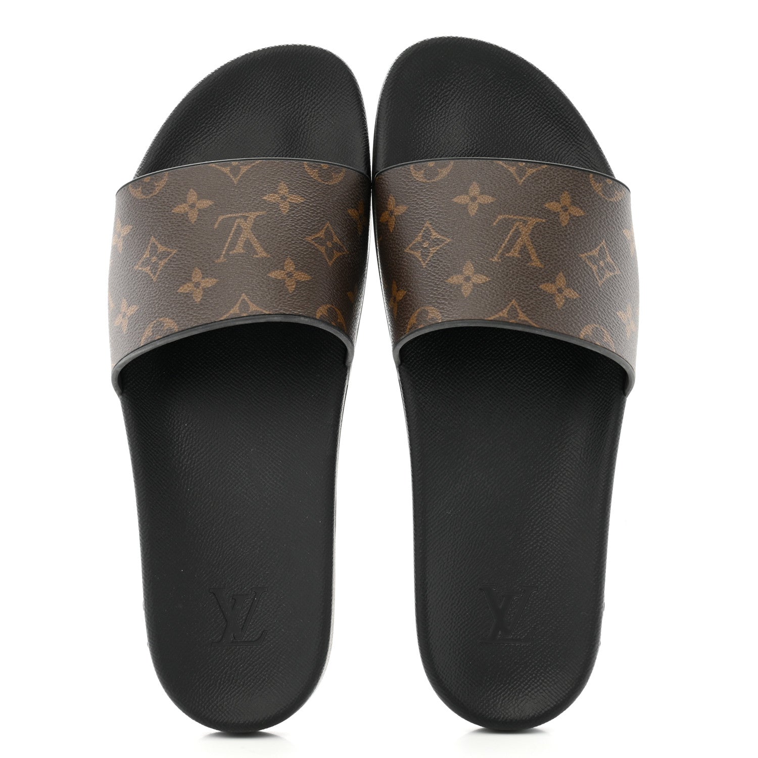 Louis Vuitton Rubber Monogram Mens Waterfront Mules 11 Macassar 2 of 9
