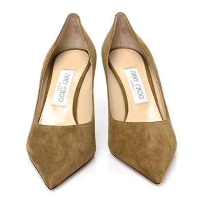 Jimmy Choo Suede Love 85 Pumps 38.5 Caper Green 2 of 7
