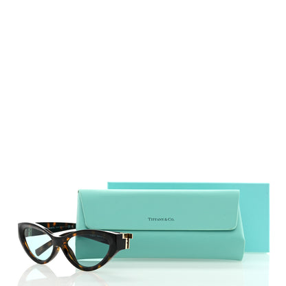Tiffany Acetate Metal Tiffany T Tortoise Cat Eye Sunglasses TF4225U Brown Blue 8 of 8