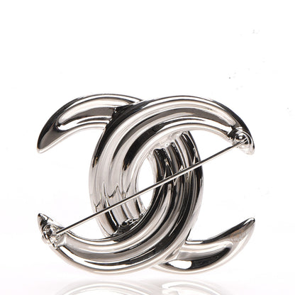 Chanel Baguette Crystal CC Brooch Silver 3 of 5