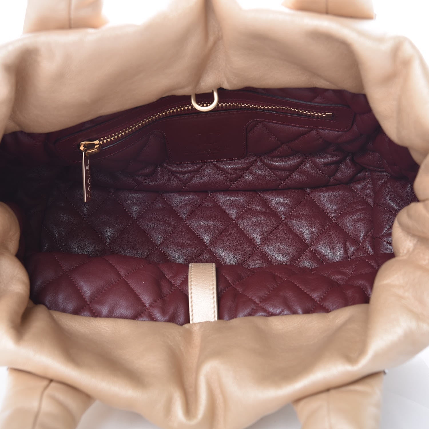 Chanel Metallic Lambskin Small Coco Cocoon Reversible Tote Light Gold 8 of 17