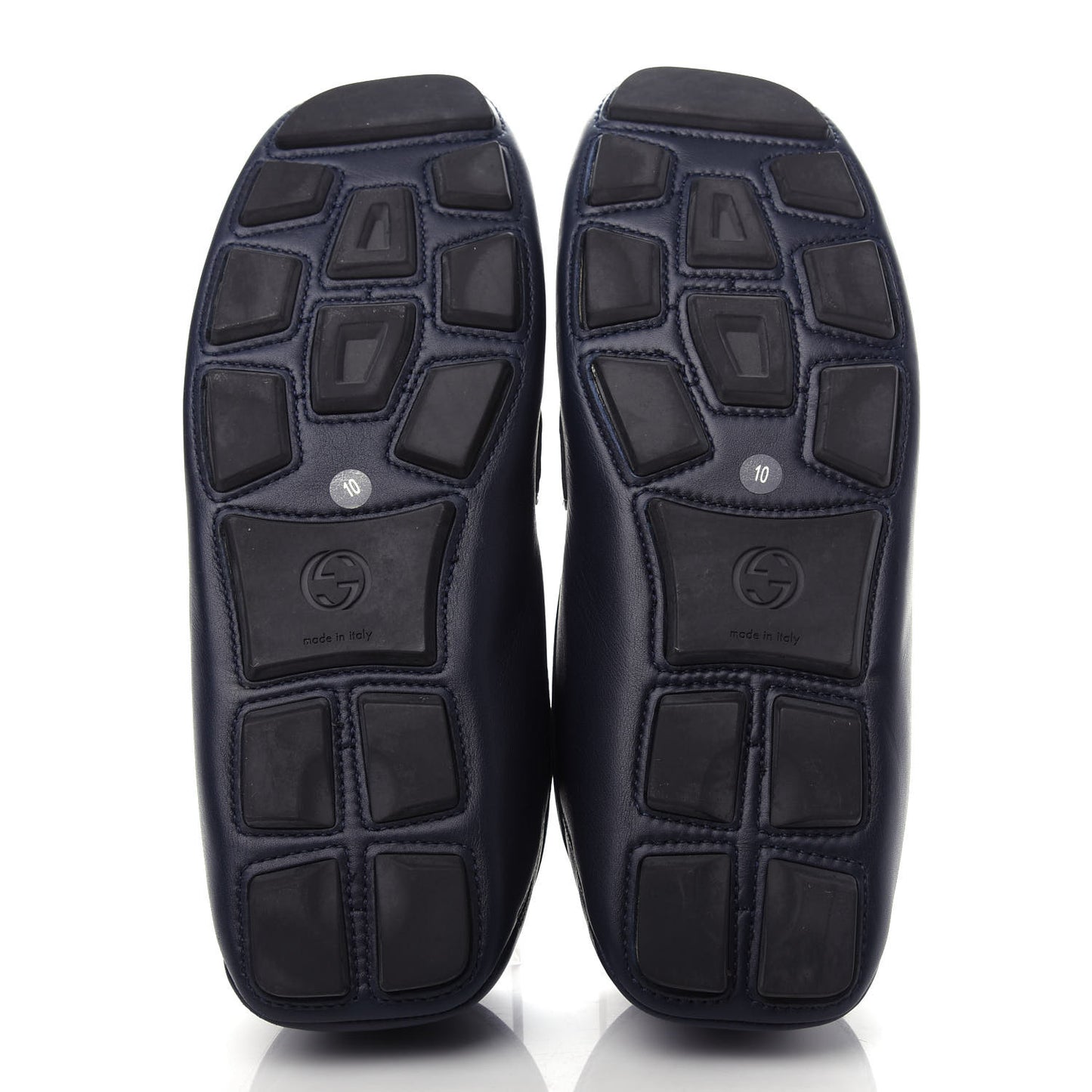 Velvety Calfskin Web Mens Noel Driver Loafers 10 Blue