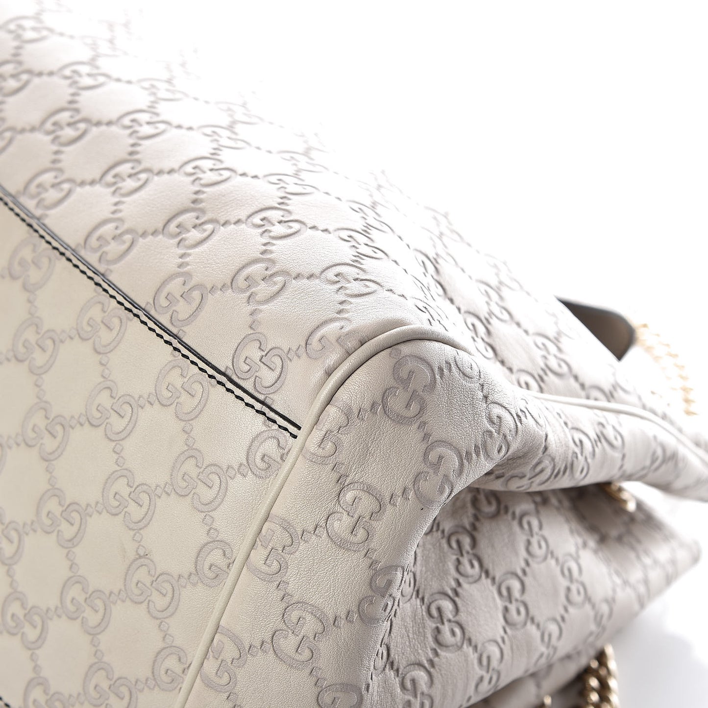 Guccissima Signature Medium Emily Shoulder Bag Mystic White