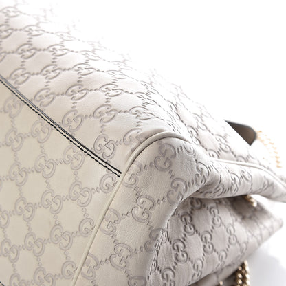 Gucci Guccissima Signature Medium Emily Shoulder Bag Mystic White 10 of 14