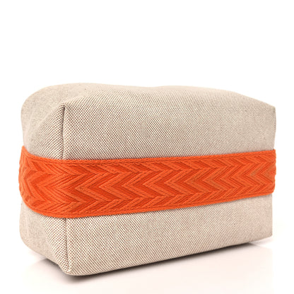 Hermes Canvas Small Bride-A-Brac Pouch Natural Orange 4 of 8
