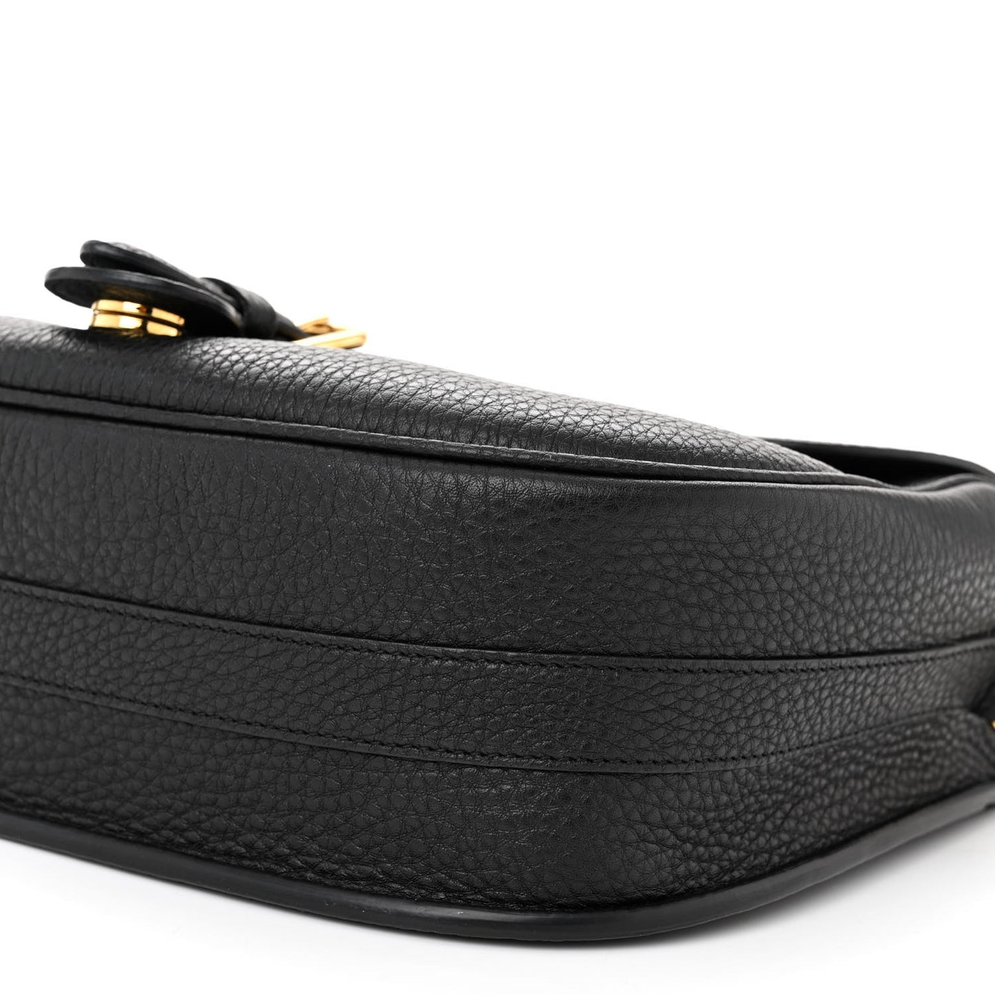 Grained Calfskin Large Bobby Flap Black