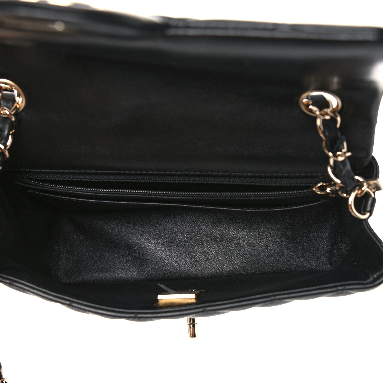 Chanel Lambskin Quilted Mini Rectangular Flap Black 4 of 10