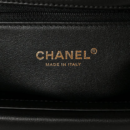 Chanel Calfskin Chevron Quilted Casual Trip Flap Black 6 of 11