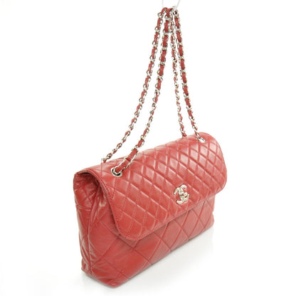 Chanel Leather Quilted In the Business Flap Bag Red 3 of 11