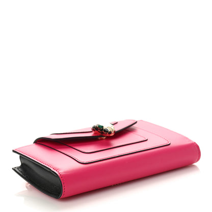 Bulgari Calfskin Serpenti Forever Chain Wallet Pink 4 of 9