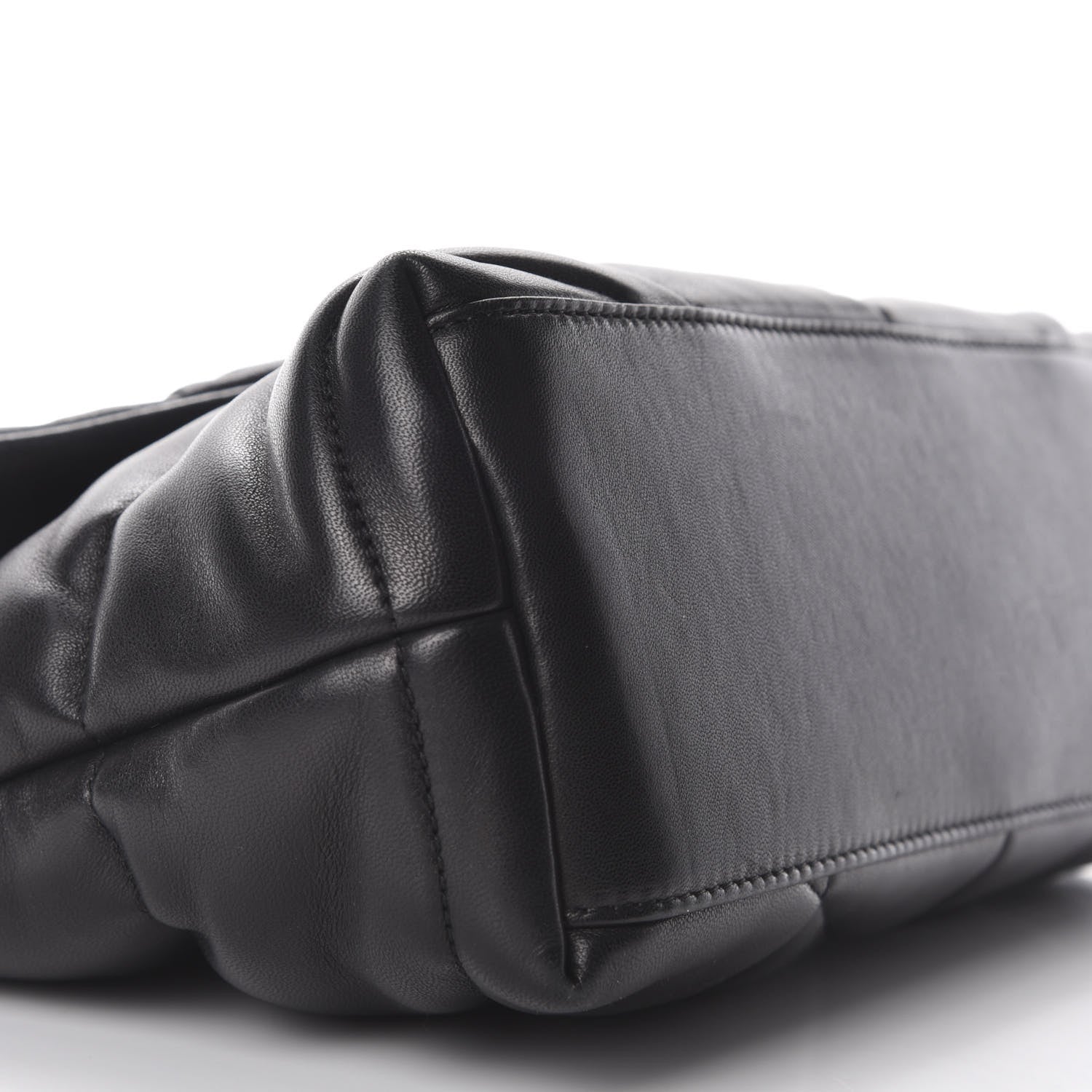 Saint Laurent Lambskin Quilted Small Loulou Puffer Monogram Chain Satchel Black 6 of 9