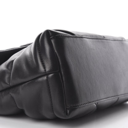 Saint Laurent Lambskin Quilted Small Loulou Puffer Monogram Chain Satchel Black 6 of 9