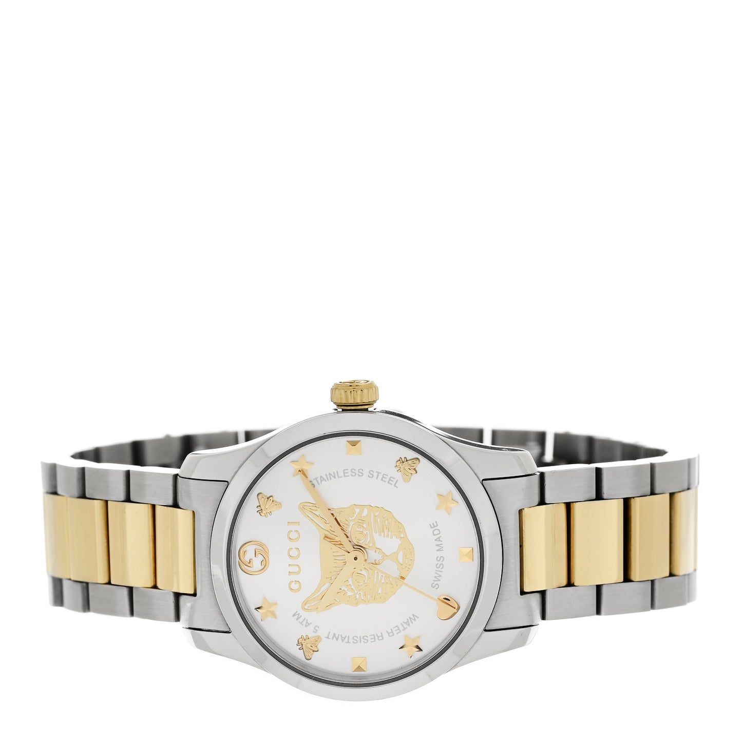 Stainless Steel 27mm G-Timeless Two Tone Cat Quartz Watch