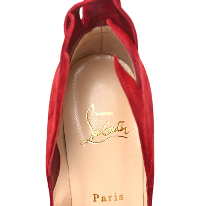 Christian Louboutin CHRISTIAN LOUBOUTIN Suede Victorina 100 Pumps 37 Carmin 8 of 9