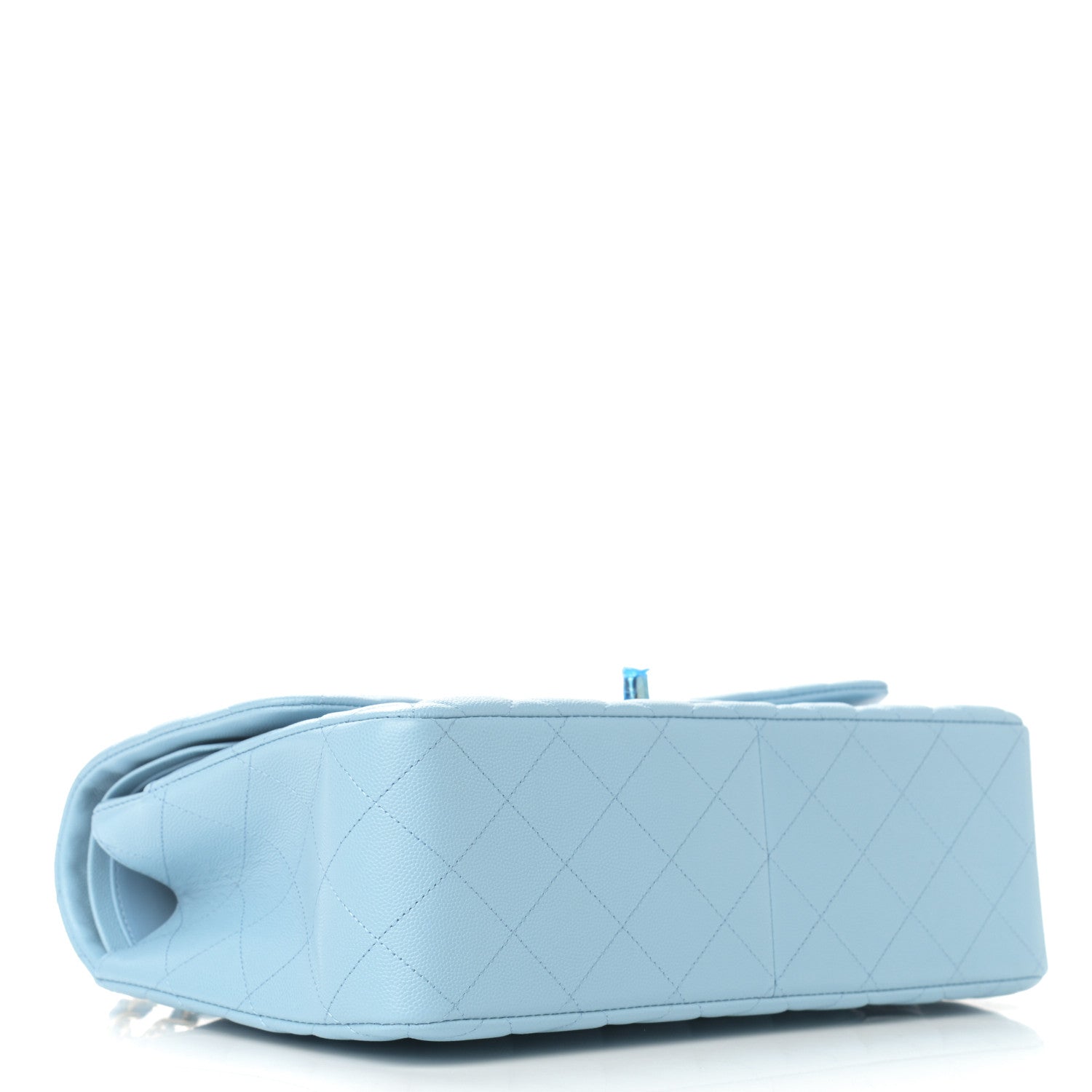 Chanel Caviar Quilted Jumbo Double Flap Light Blue 4 of 13