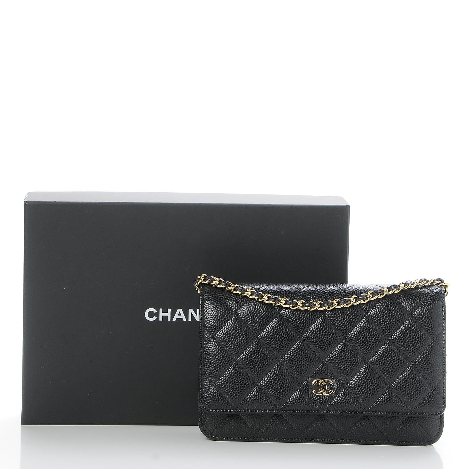Chanel Caviar Quilted Wallet On Chain WOC Black 9 of 9