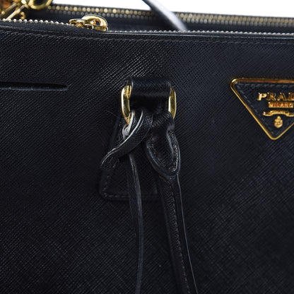 Prada Saffiano Medium Galleria Double Zip Tote Black 12 of 19