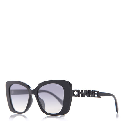 Chanel Acetate Strass Square Sunglasses 5422 Black 1 of 8
