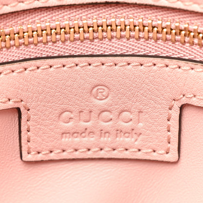 Gucci Roxy Calfskin Web Medium Blondie Top Handle Shoulder Flap Bag Powder Pink 7 of 13