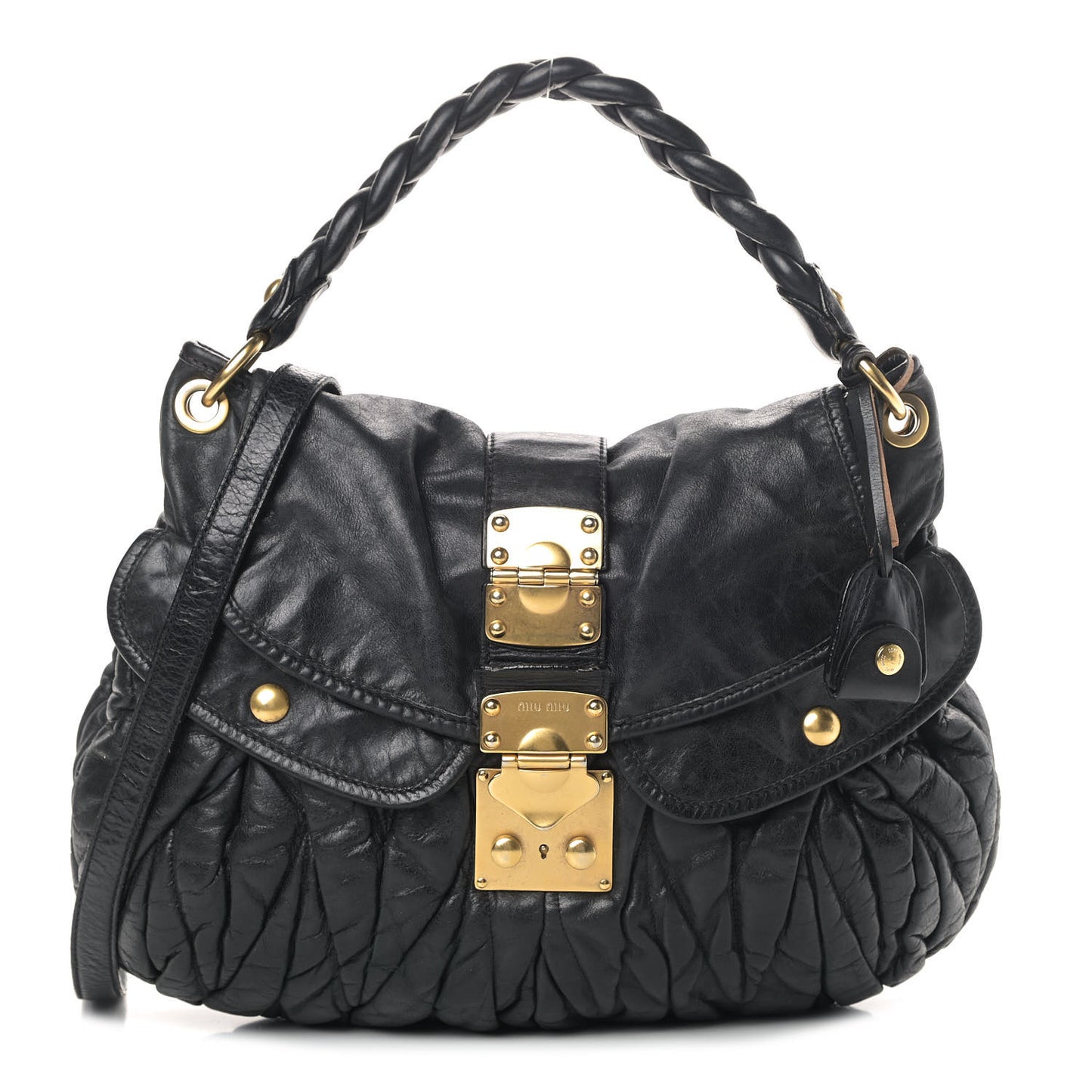 Nappa Matelasse Coffer Hobo Black
