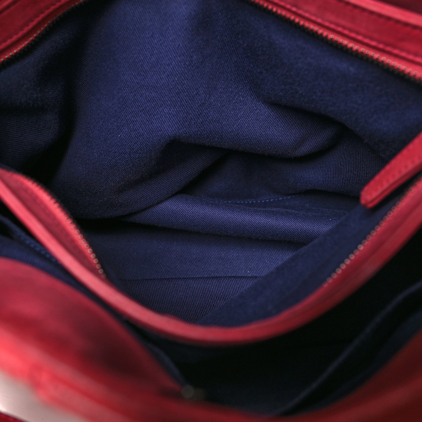 Iridescent Calfskin Quilted Large Just Mademoiselle Bowling Bag Red