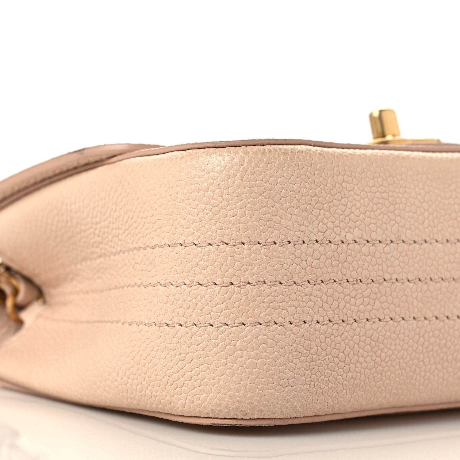 Chanel Grained Calfskin Mini Square Classic Pure Flap Nude 8 of 9