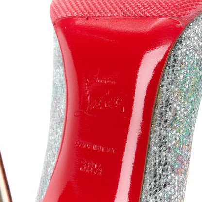 Christian Louboutin Glitter Solaria Specchio Fifi 100 Pumps 38.5 Multi Light Gold 6 of 10