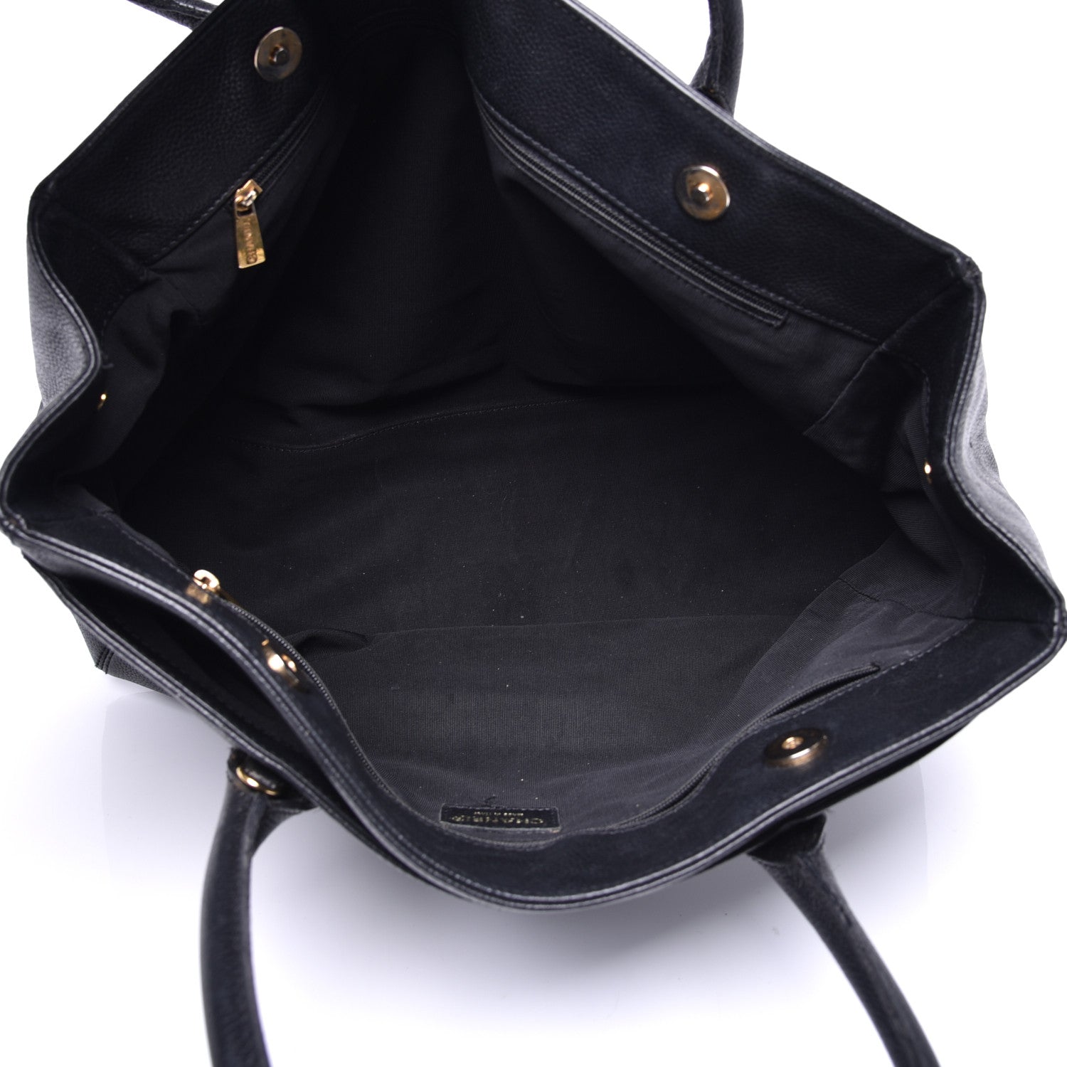 Chanel Calfskin Cerf Executive Shopper Tote Black 6 of 10