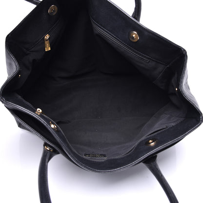 Chanel Calfskin Cerf Executive Shopper Tote Black 6 of 10