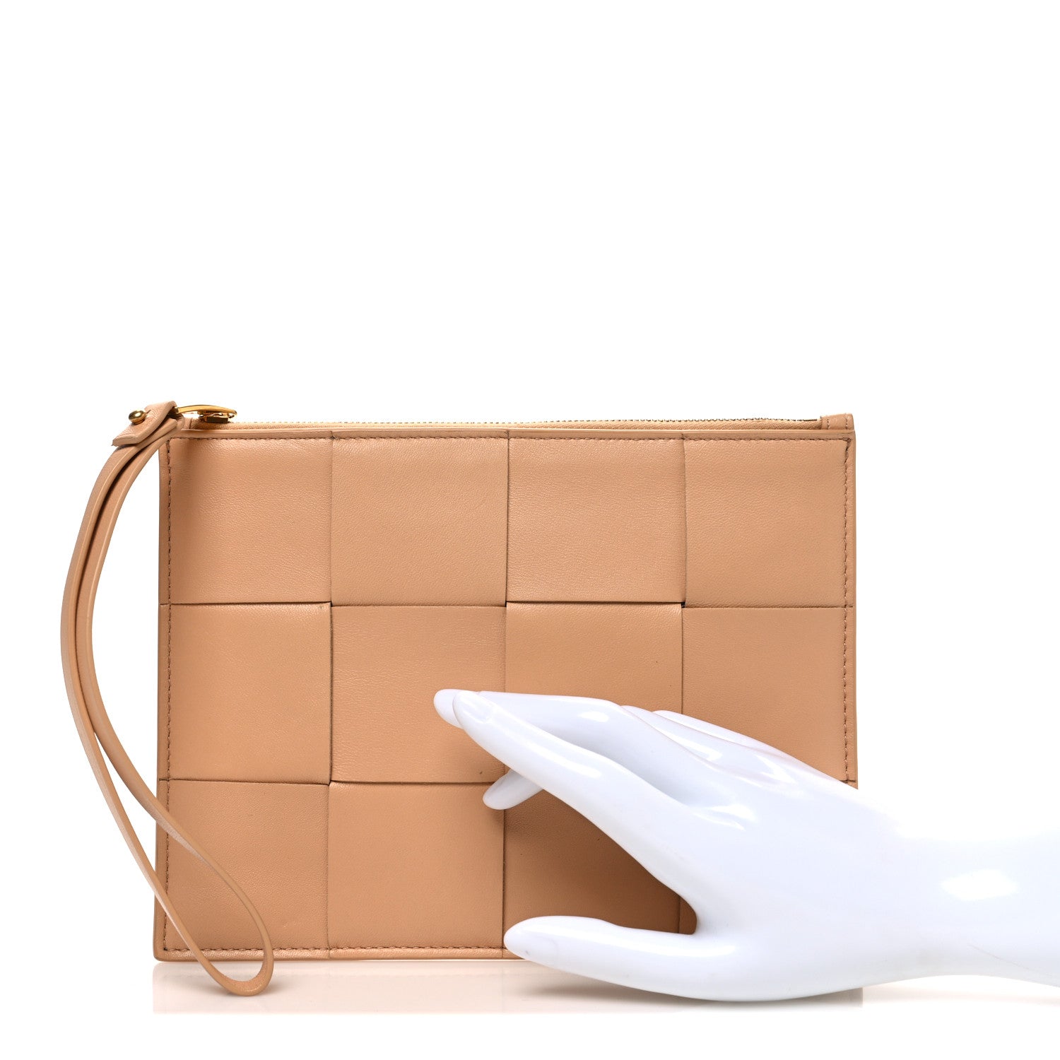 Bottega Veneta Nappa Maxi Intrecciato Medium Bill Pouch Almond 2 of 8