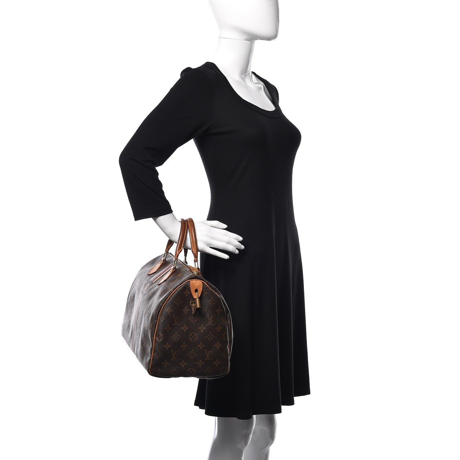 Celine Drummed Leather Shoulder Luggage Red 4 of 10